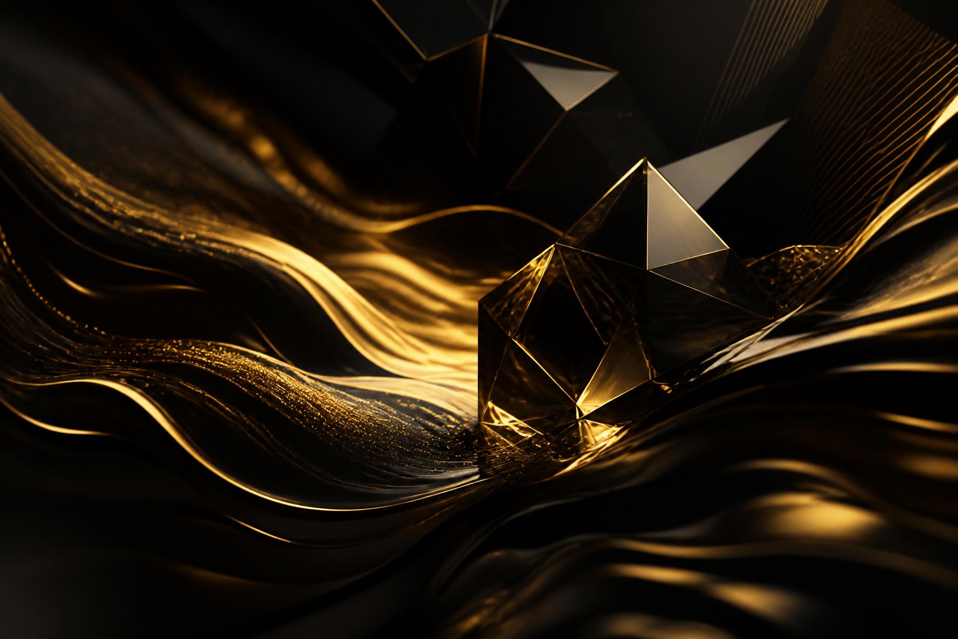 Liquid gold abstract representing Apex Net Krypton engineering